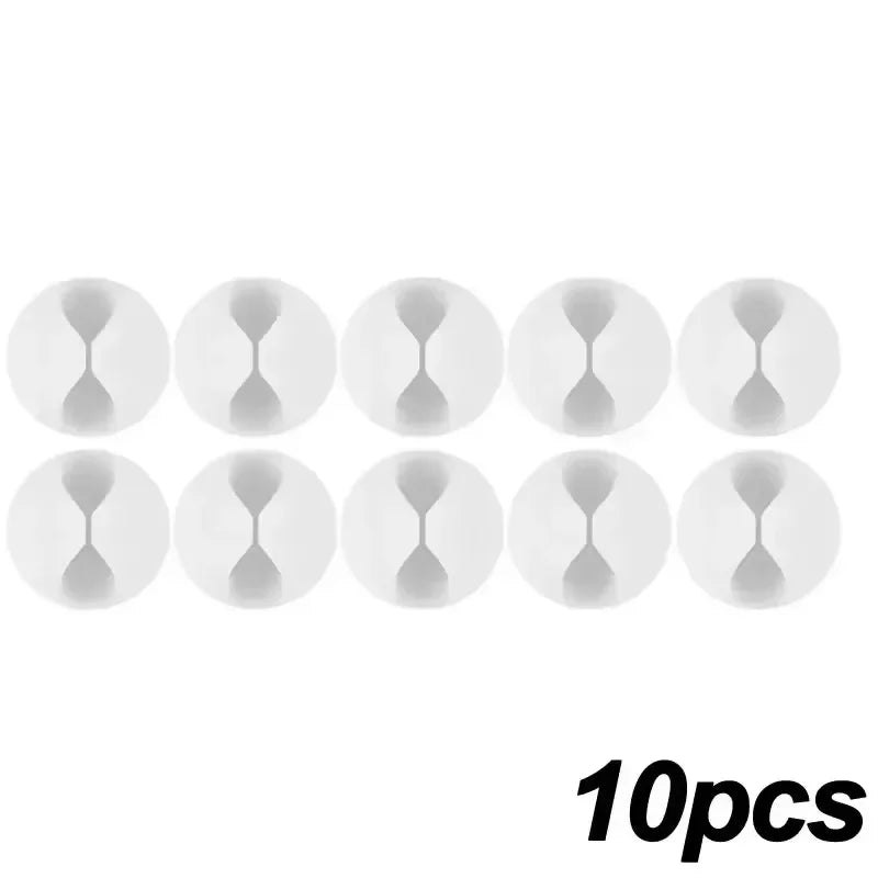 Cable Clips Phone Cord Holder USB Data Line Silicone Organizer Self-Adhesive Wire Management Cable Winder Earphone Charger Cord