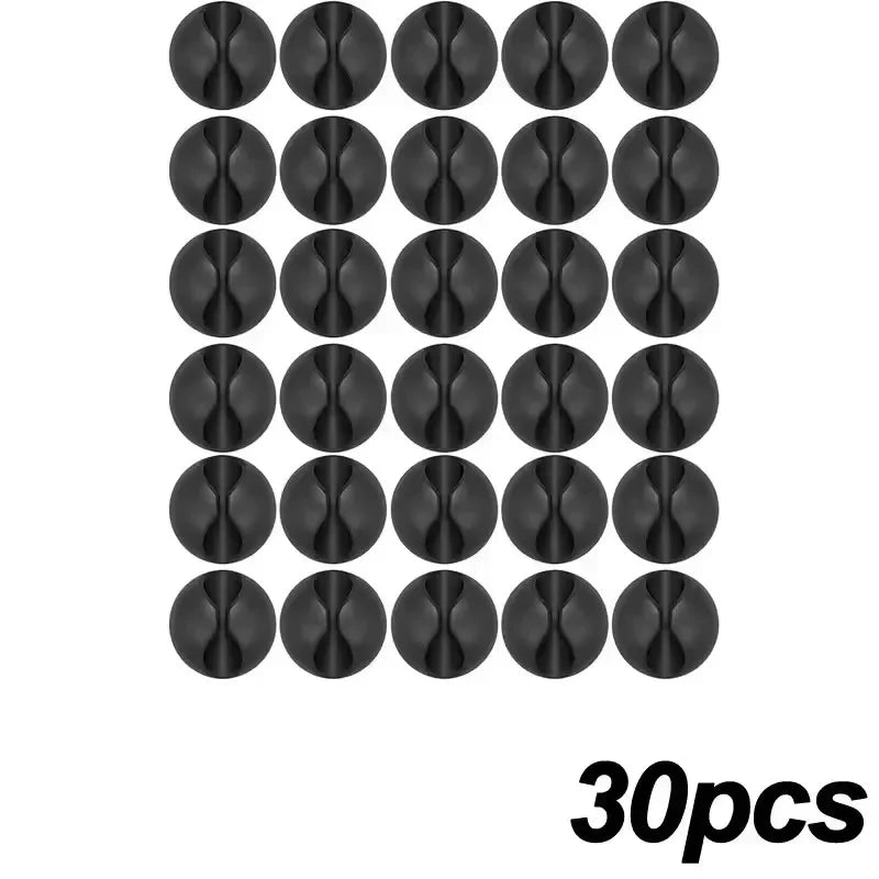 Cable Clips Phone Cord Holder USB Data Line Silicone Organizer Self-Adhesive Wire Management Cable Winder Earphone Charger Cord