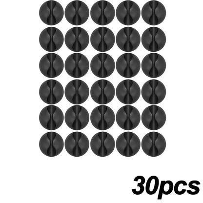 Cable Clips Phone Cord Holder USB Data Line Silicone Organizer Self-Adhesive Wire Management Cable Winder Earphone Charger Cord